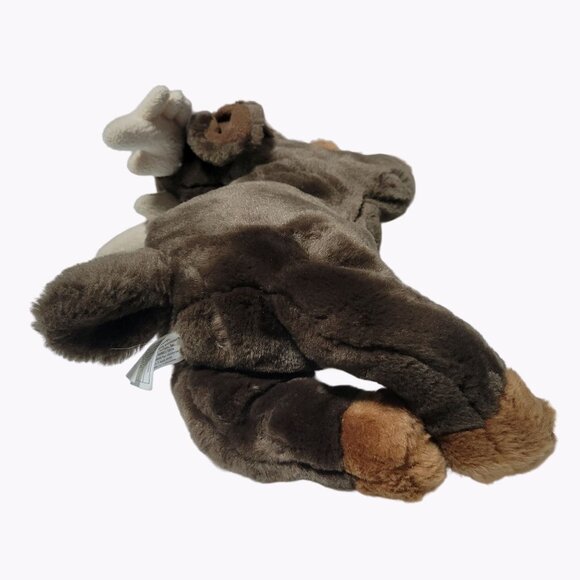 Bass Pro Shops Moose 13 inch Plush Brown Realistic Lying Down Stuffed Animal Toy - Picture 4 of 6